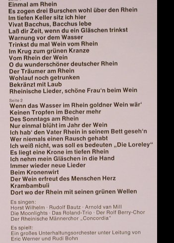 V.A.Einmal am Rhein: Horst Wilhelm...Rudi Bohn, Europa (111 033.0), D, 1979 Typ: LP Best.-Nr.: X5435 Preis: 6,00 Euro