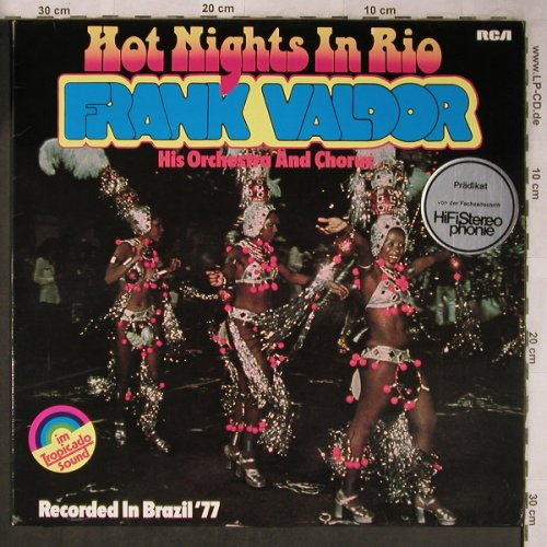 Valdor,Frank: Hot Nights in Rio, Rec.in Brasil'77, RCA (PL 28305 AO), D, 1977 Typ: LP Best.-Nr.: X5438 Preis: 7,50 Euro