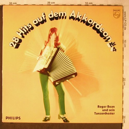 Bean,Roger und sein Tanzorchester: 28 Hits auf Akkordeon Nr.4, Philips(844 354 PY), D,  - LP - X5499 - 7,50 Euro