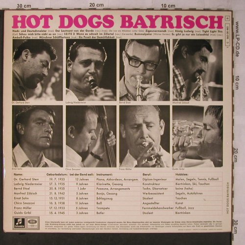 Hot Dogs: Bayrisch, EMI Columbia (C 062-28 482), D Typ: LP Best.-Nr.: X5683 Preis: 7,50 Euro