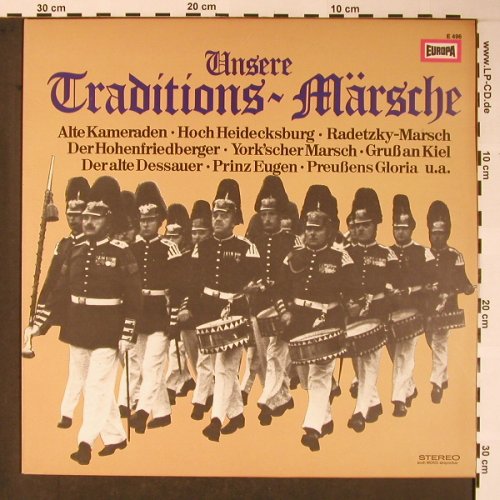 V.A.Unsere Traditions-Märsche: Prof.J.Herrmann, Europa (E 496), D, 1973 Typ: LP Best.-Nr.: X5812 Preis: 6,00 Euro