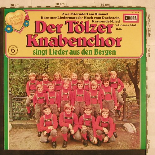 Tölzer Knabenchor: singt Lieder aus den Bergen, Europa(111 207.4), D, 1982 - LP - X581 - 5,00 Euro