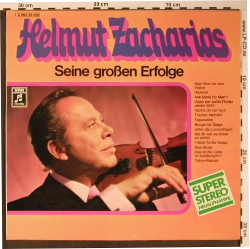 Zacharias,Helmut: Seine Großen Erfolge, Foc, EMI/Columbia(C 062-29 430), D,  - LP - X5842 - 7,50 Euro