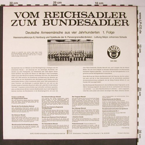 Heeresmusikkorps 6, Hamburg: v.Reichsadler zum Bundesadler, Eurosound(945 080), D, 1.Folge,  - LP - X5880 - 7,50 Euro