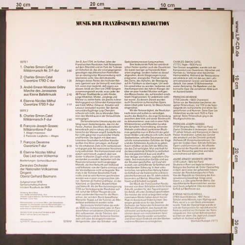 V.A.Musik d.FranzösischenRevolution: Charles-Simon Catel...E.-N.Mehul, Eterna, m-/vg+ (8 26 858), DDR, 1976 Typ: LP Best.-Nr.: X5981 Preis: 7,50 Euro