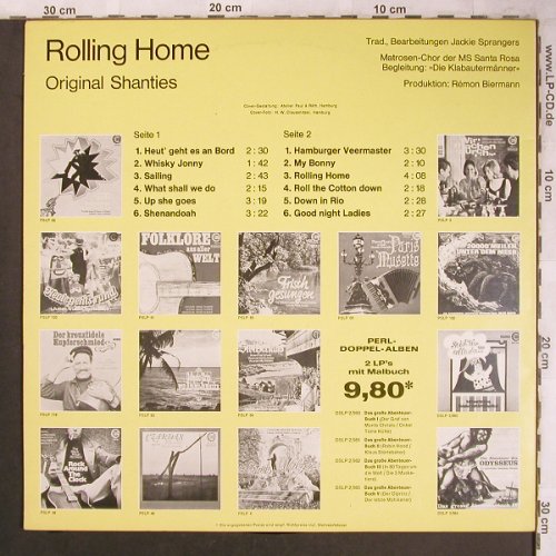 Matrosen-Chor der Santa Rosa: Rolling Home, vg+/m-, Perl Serie(PSLP 139), D,  - LP - X6011 - 6,00 Euro