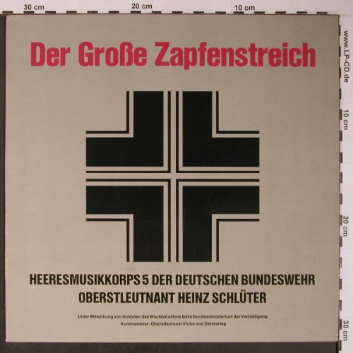 Heeresmusikkorps 5 der BW: Der große Zapfenstreich, RBM Records(RBM 9019-MU 02), D, 1975 - LP - X6162 - 9,00 Euro