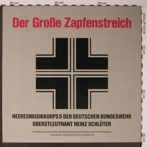 Heeresmusikkorps 5 der BW: Der große Zapfenstreich, RBM Records (RBM 9019-MU 02), D, 1975 Typ: LP Best.-Nr.: X6162 Preis: 9,00 Euro