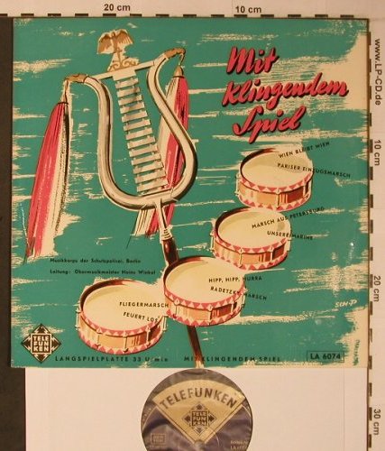 Musikkorps der Schutzpolizei Berlin: Mit klingendem Spiel, Telefunken(LA 6074), D,  - 10inch - X6230 - 15,00 Euro