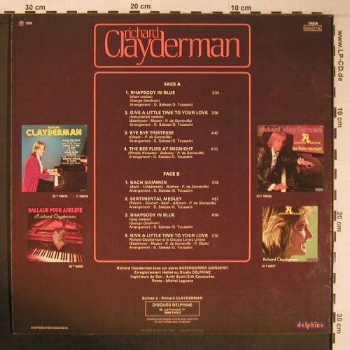Clayderman,Richard: Medley Concerto, Delphine (700034), F, 1978 Typ: LP Best.-Nr.: X6265 Preis: 9,00 Euro