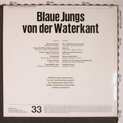Blauen Jungs aus Bremerhafen: Blaue Jungs von der Waterkant, Mercato (79 201), D,vg+/m- Typ: LP Best.-Nr.: X6693 Preis: 12,50 Euro
