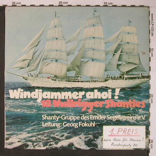 Shanty-Gruppe d. Emder Segelvereins: Windjammer Ahoi !, STOC, Telefunken(NT 884), D, 1974 - LP - X6696 - 7,50 Euro
