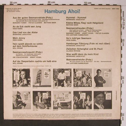 V.A.Hamburg Ahoi !: Ein musikalisches Souvenier, Volksplatte (SMVP 6082), D Typ: LP Best.-Nr.: X6697 Preis: 9,00 Euro
