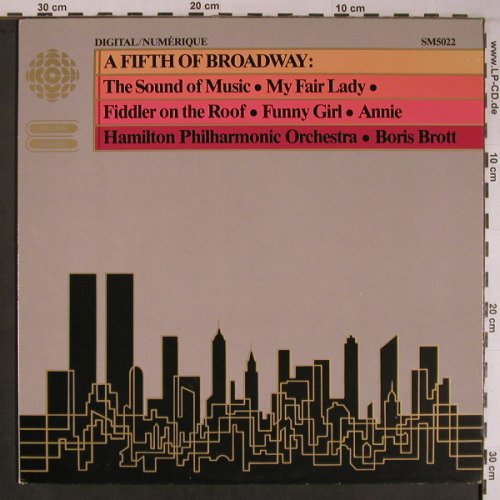 Hamilton Philharmonic Orchestra: A Fifth of Broadway, vg+/vg+, woc, Shaklee,Boris Brott(SM 5022), CDN, 1983 - LP - X6776 - 5,00 Euro
