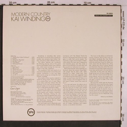 Winding,Kai: Modern Country, Verve Musterplatte (V6-8602), D, 1964 Typ: LP Best.-Nr.: X6870 Preis: 20,00 Euro