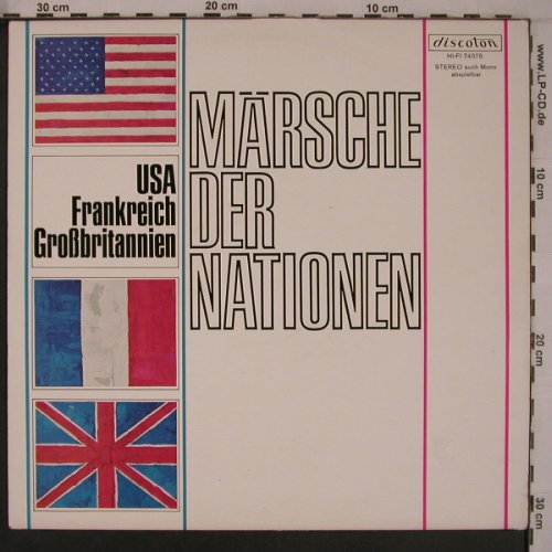 Lehrmusikkorps des Wachbataillons: Märsche der Nationen Maj.Deisenroth, Discoton(74 575), D,m-/vg+, 1969 - LP - X6956 - 5,00 Euro