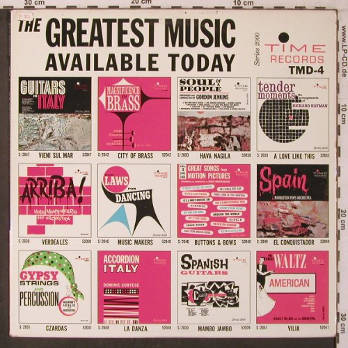 V.A.Greatest Music Available Today: Vieni Sul Mar...Vilia, Time Rec. (TMD-4), US Typ: LP Best.-Nr.: X7223 Preis: 5,00 Euro