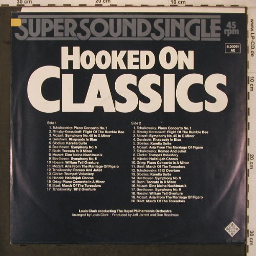 Royal Philharmonic Orchestra: Hooked On Classics, Telefunken (6.20091 AE), D, 1981 Typ: 12" Best.-Nr.: X7395 Preis: 4,00 Euro