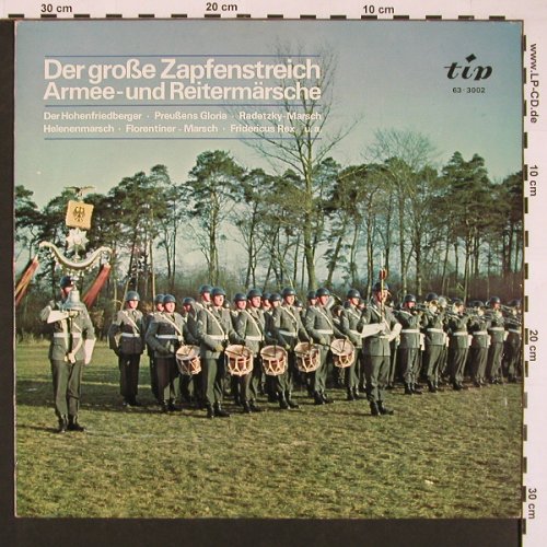 Hanseatisches Blasorchester Lübeck: Der gr. Zapfenstreich,Armee-Reit.M., Tip (63-3002), D, vg+/m- Typ: LP Best.-Nr.: X8447 Preis: 5,00 Euro
