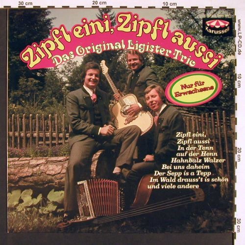 Legister Trio, Das Original: Zipfl eini, Zipfl ausi, Karussell, wh.Muster(2495 095), D, 1975 - LP - X8454 - 7,50 Euro