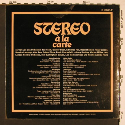 V.A.Stereo a' la carte: Phase 4 Stereo 20-Kanal-Aufnahme, Decca (S 16800-P), D, m-/vg+ Typ: LP Best.-Nr.: X8527 Preis: 5,00 Euro