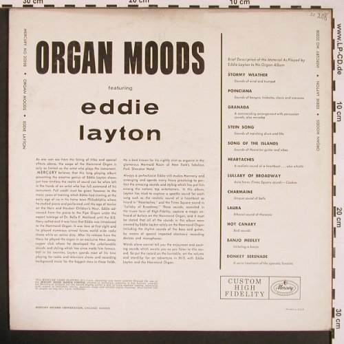 Layton,Eddie: Organ Moods In Hi-Fi, Mercury(MG 20208), US,  - LP - X8552 - 7,50 Euro