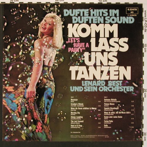 Best,Lenard & Sein Orch.: Komm lass uns Tanzen, Telefunken (6.22479 AO), D, 1976 Typ: LP Best.-Nr.: X8596 Preis: 5,00 Euro
