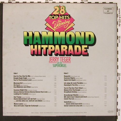 Teger,Jerry: Hammond Hitparade, Decca(6.23693 AF), D, 1979 - LP - X8602 - 6,00 Euro