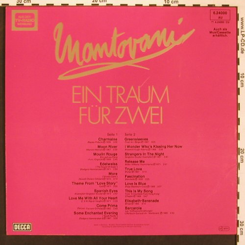 Mantovani: Ein Traum für Zwei, Decca(6.24000 AU), D, 1979 - LP - X8621 - 6,00 Euro