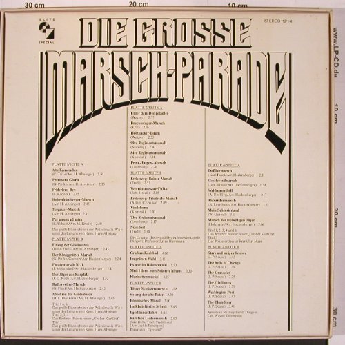 V.A.Die grosse Marschparade: Blasorchester, Berlin, Wien, Box, Elite (112/1-4), D Typ: 4LP Best.-Nr.: X8747 Preis: 9,00 Euro