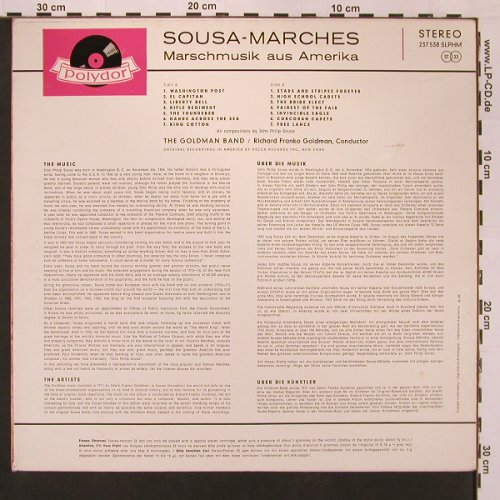 Goldman Band / R.F.Goldman cond.: Sousa-Marches,Marschm.a Amerika, Polydor (237 538 SLPHM), D, 1965 Typ: LP Best.-Nr.: X9035 Preis: 7,50 Euro