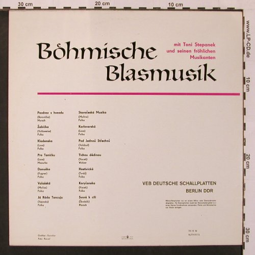 Stepanek,Toni & s.fröhli.Musikanten: Bhmische Blasmusik mit, Amiga(8 55 052), DDR, 1972 - LP - X9139 - 7,50 Euro