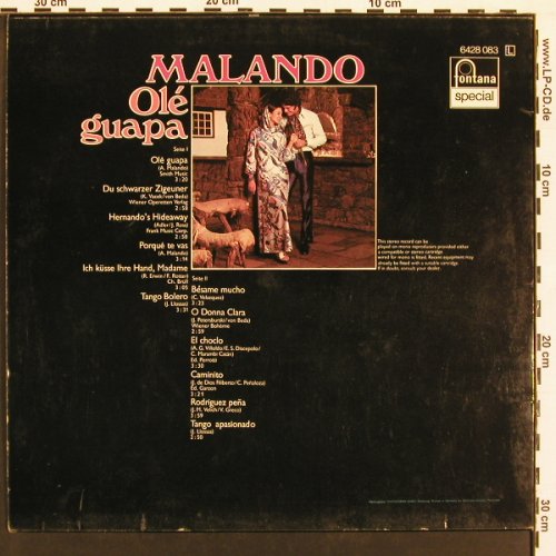 Malando: Ole' Guapa, vg+/m-, Fontana special(6428 083 L), D,  - LP - X9173 - 6,00 Euro