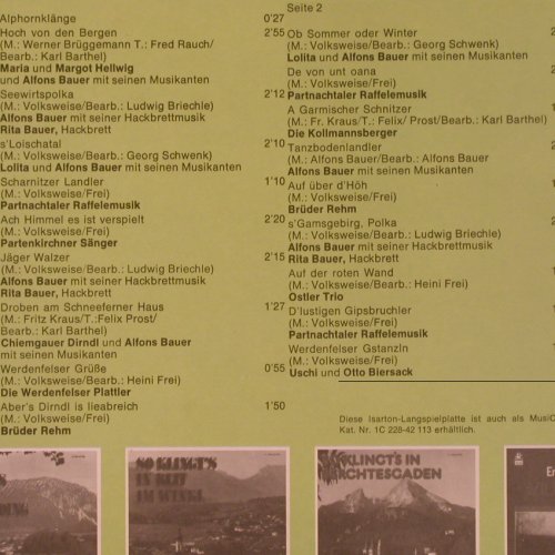 V.A.So klingts in: Garmisch-Partenkirchen, Isaar Ton / EMI (1 C 048-42 113), D, 1974 Typ: LP Best.-Nr.: X9716 Preis: 6,00 Euro