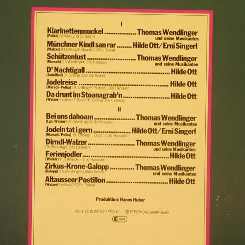 V.A.Bei uns Dahoam: Thomas Wendlinger...Hilde Ott, Philips(6305 396), D,12 Tr, 1979 - LP - X9889 - 6,00 Euro