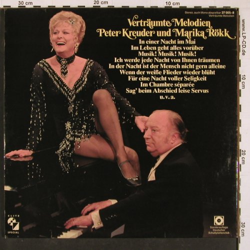 Kreuder,Peter und Marika Rökk: Verträumte Melodien, Foc, Elite (27 005-8), D, Club.Ed Typ: 2LP Best.-Nr.: Y1354 Preis: 9,00 Euro