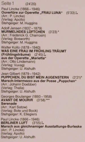 Salonorchester Cölln: Berliner Salon-Le Nouveau Salon, Harmonia Mundi(16 9529 1), D, 1985 - LP - Y1439 - 7,50 Euro