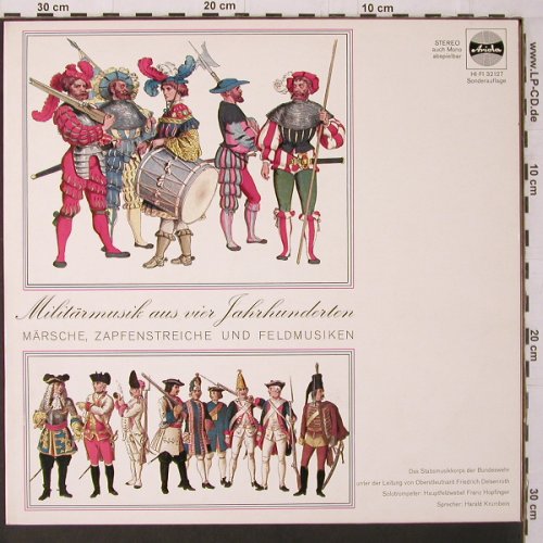 V.A.Militärmusik aus vier Jahrh.: Märsche, Zapfenstreiche, Feldmusik., Ariola (32 127), D, Foc, 1967 Typ: LP Best.-Nr.: Y1448 Preis: 9,00 Euro