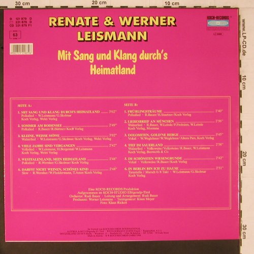 Leismann,Renate & Werner: Mit sang und klang durch's Heimatl., Koch(121879), A, 1988 - LP - Y1575 - 7,50 Euro