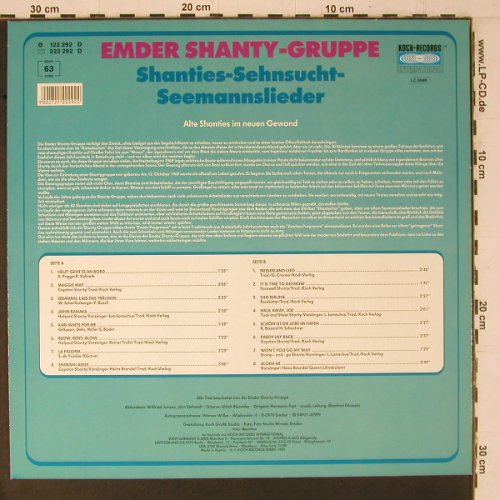 Emder Shantie Gruppe: Shanties - Sehnsucht - Seeman, Koch (122 292), A Typ: LP Best.-Nr.: Y1588 Preis: 7,50 Euro