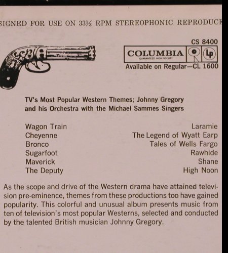 Gregory,Johnny - Channel West: Popular TV Western Themes, Columbia (CS 8400), US Typ: LP Best.-Nr.: Y1949 Preis: 5,00 Euro