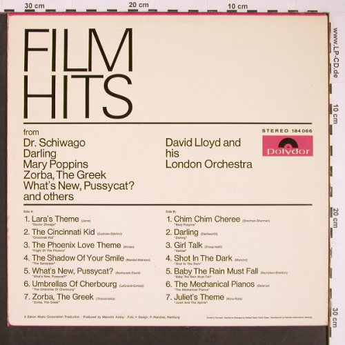 Lloyd,David and his Orchestra: Film Hits, Polydor(184 066), D, 1966 - LP - Y213 - 9,00 Euro