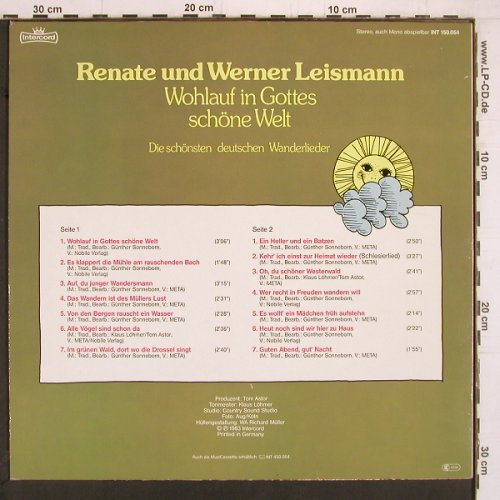 Leismann,Renate & Werner: Wohlauf in Gottes schöne Welt, Koch(INT 150.054), D, 1983 - LP - Y2145 - 6,00 Euro