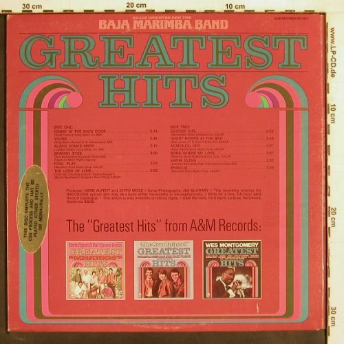 Wechter,Julius & Baja Marimba Band: Greatest, Foc, AM,Promo (SP 4248), US Typ: LP Best.-Nr.: Y2480 Preis: 9,00 Euro
