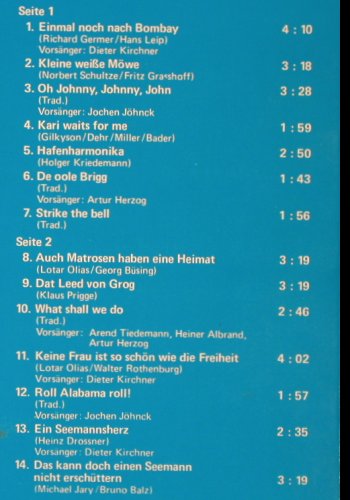 Cuxhavener Lotsenchor: Eimal noch nach Bombay, MVS (10 33 73), D Typ: LP Best.-Nr.: Y2485 Preis: 7,50 Euro