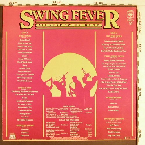 All Star Swing Band: Swing Fever, CBS (25042), UK, 1982 Typ: LP Best.-Nr.: Y2620 Preis: 6,00 Euro