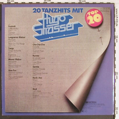 Strasser,Hugo: 20 Tanzhits mit, HörZu(058-32 944), D,  - LP - Y2735 - 6,00 Euro