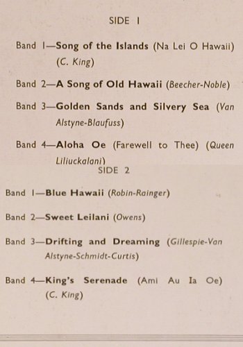 Griffin,Ken & Nelson,Andy: Hawaiian Serenade (Organ,Guitar), Columbia (33S 1057), UK Typ: 10" Best.-Nr.: Y2827 Preis: 7,50 Euro
