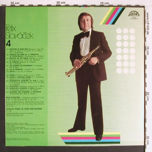 Slovacek,Felix: 4, a L Staidl se svym Orchestrem, Supraphon(1113 2246 H), CZ, 1977 - LP - Y2947 - 6,00 Euro