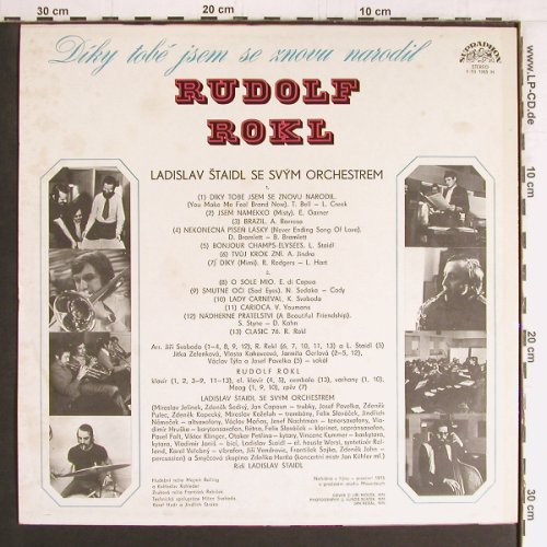 Rokl,Rudolf - Ladislav Staidl: Diky Tobe jsem se znovu narodil, Supraphon (1 13 1985), CZ, 1975 Typ: LP Best.-Nr.: Y2953 Preis: 6,00 Euro